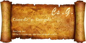 Cserép Gergő névjegykártya