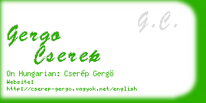 gergo cserep business card